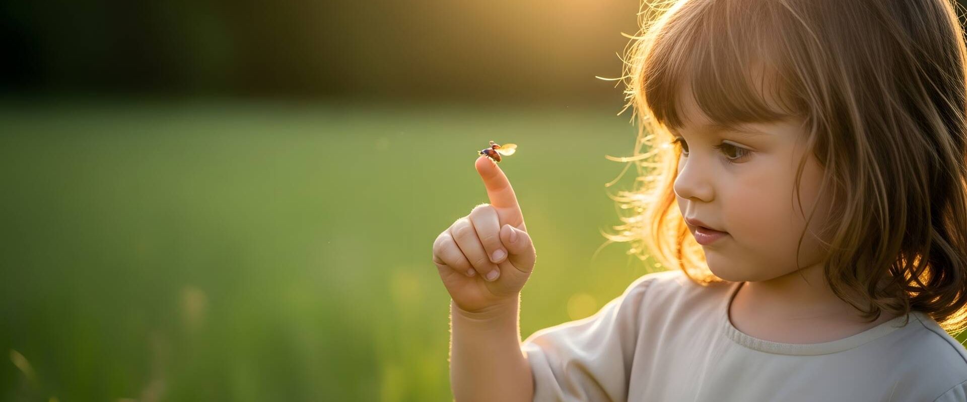 enfant et coccinelle